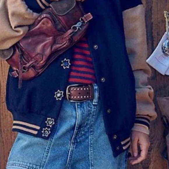 Free People Home Run Varsity Jacket | XS | NWOT - Picture 2 of 7